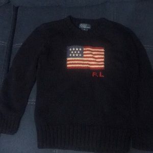 Lightly worn polo flag unisex knit sweater